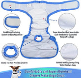 KUTKUT 2Pcs Dog Female Diapers, Washable Dog Diapers Highly Absorbent Reusable Doggie Diapers for Dog Period Panties Dresses for Dogs in Heat, Period or Excitable Urination - kutkutstyle